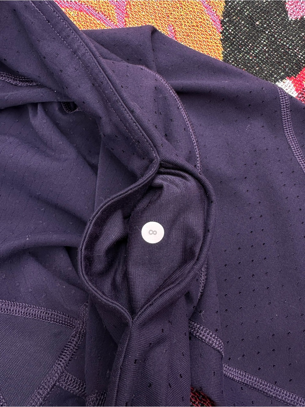 Lululemon Emerge Renewed Crop Shine Dot Black Grape - Picture 7 of 9